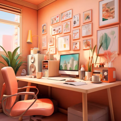 view-3d-personal-computer-with-workstation-office-items_23-2150714113